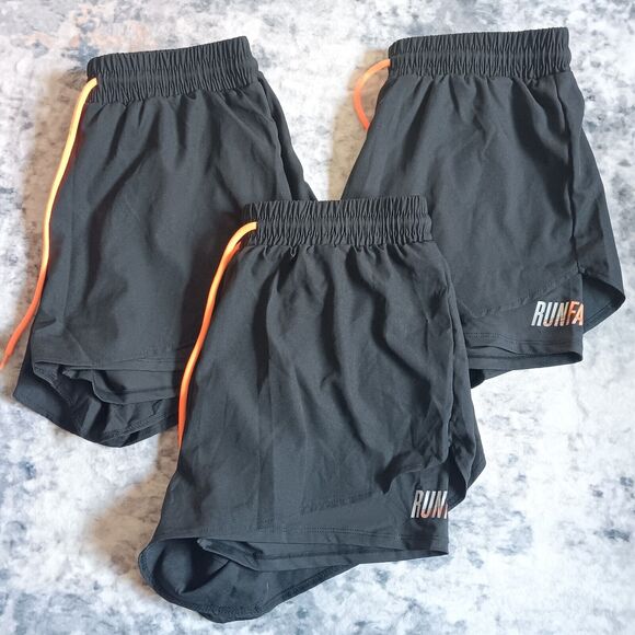 Running Shorts 3-pack With Built-In Compression Shorts Black Large - Picture 2 of 8